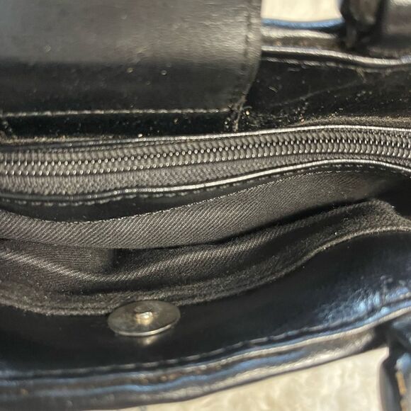 Nine West Black Woven small satchel wooden handles . - Picture 11 of 16